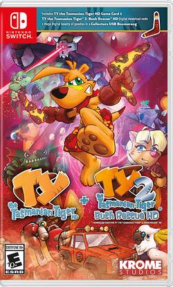 Ty The Tasmanian Tiger HD + Ty The Tasmanian Tiger 2: Bush Rescue HD Bundle | (CIB) (Nintendo Switch)