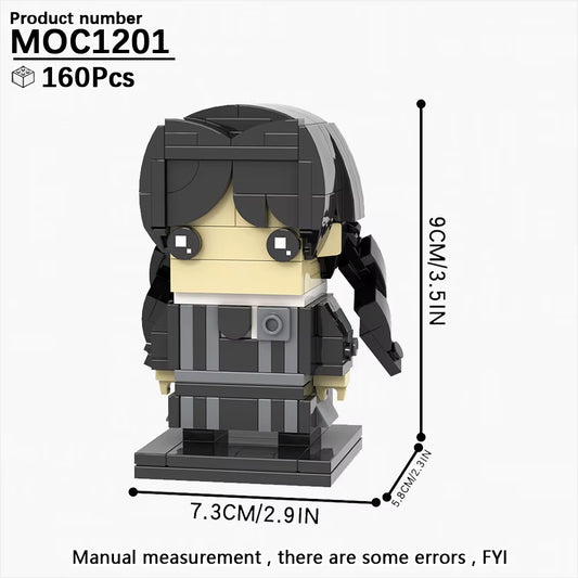 WEDNESDAY ADAMS WITH PIGTAILS [BRICKHEADZ]