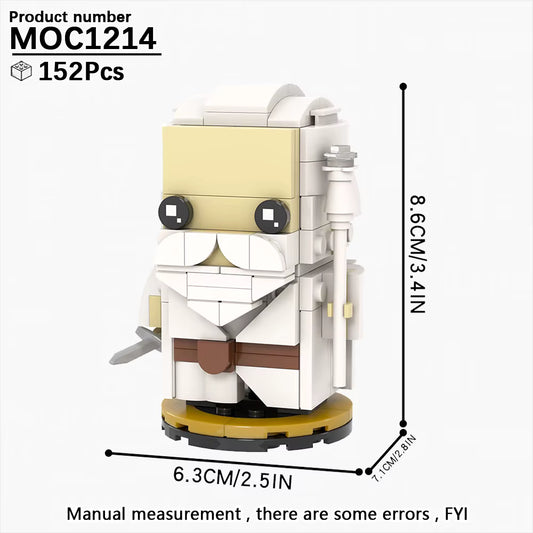 LORD OF THE RINGS GANDALF WHITE ROBE [BRICKHEADZ]