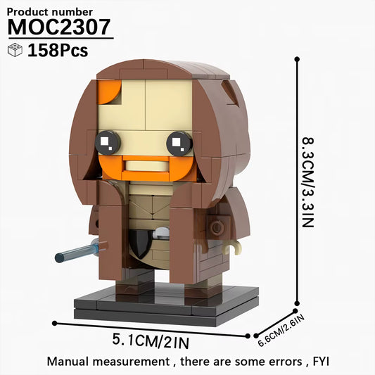 STAR WARS OBI-WAN KENOBI IN HOOD [BRICKHEADZ]