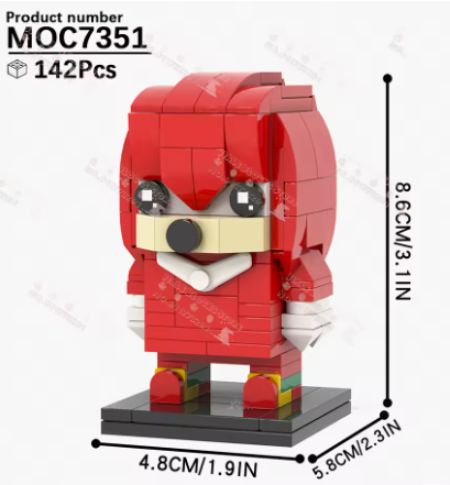 KNUCKLES THE ECHIDNA [BRICKHEADZ]