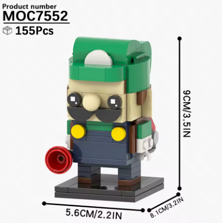 LUIGI WITH PLUNGER [BRICKHEADZ]
